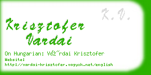 krisztofer vardai business card